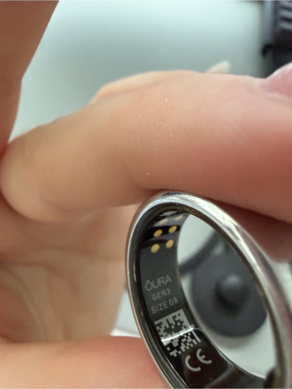 Oura Ring Gen3 Silver Smart Ring - Size 09 Horizon